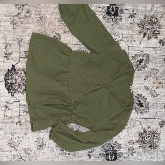 Time and Tru Tops - Time and Tru (s) Olive Green Women's Top
